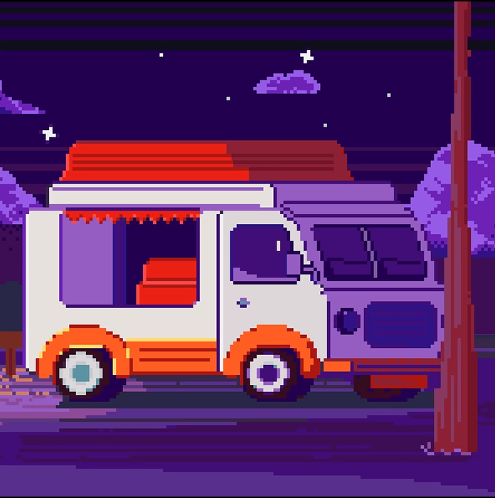 Машина в стиле 8-bit